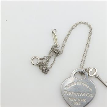 Tiffany & Co. Return To Tiffany Heart Key Tag Sterling Silver Necklace