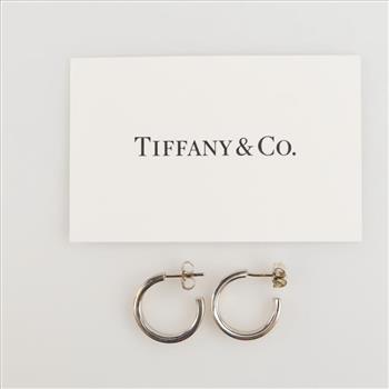 Tiffany & Co. Sterling Silver 1837 Collection Hoop Earrings