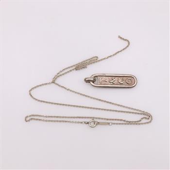 Tiffany & Co. Sterling Silver Bar Pendant Necklace