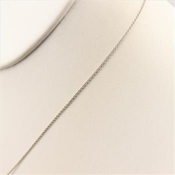 Tiffany & Co. Sterling Silver Blue Stone Square Pendant Necklace