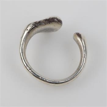 Tiffany & Co. Sterling Silver Diamond Elsa Peretti Full Heart Ring