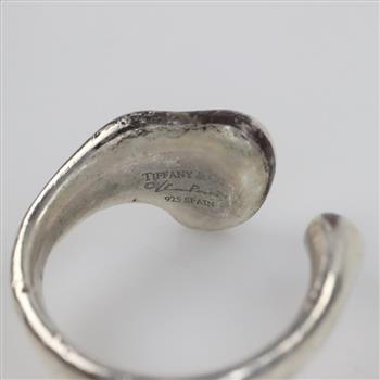 Tiffany & Co. Sterling Silver Diamond Elsa Peretti Full Heart Ring