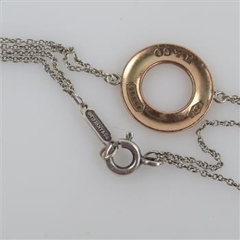 Tiffany & Co. Sterling Silver Double Chain Bracelet With 1837 GP Circle