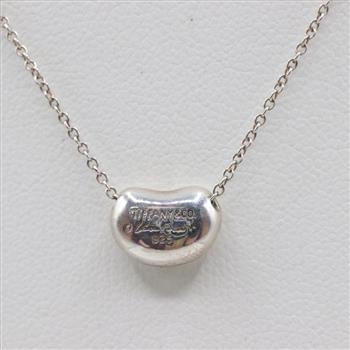 Tiffany & Co. Sterling Silver Elsa Peretti Bean Necklace