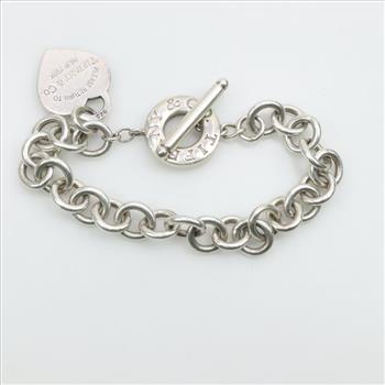 Tiffany & Co. Sterling Silver Heart Tag Toggle Bracelet