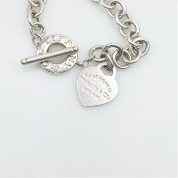 Tiffany & Co. Sterling Silver Heart Tag Toggle Bracelet