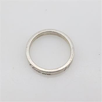 Tiffany & Co. Sterling Silver I Love You Band