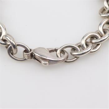 Tiffany & Co. Sterling Silver Oval Tag Cable Bracelet