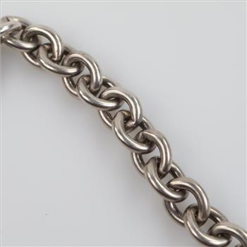 Tiffany & Co. Sterling Silver Oval Tag Collar Necklace