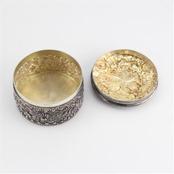 Tiffany & Co Sterling Silver Repousse Box