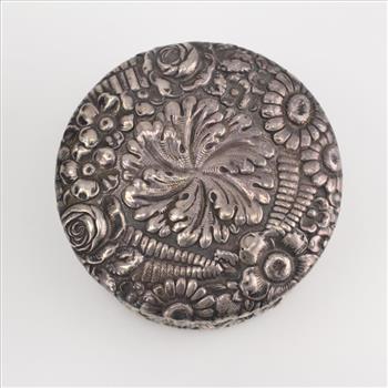 Tiffany & Co Sterling Silver Repousse Box