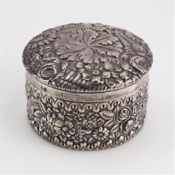 Tiffany & Co Sterling Silver Repousse Box