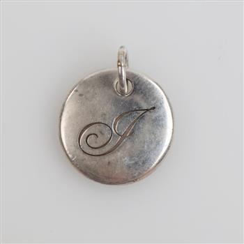 Tiffany & Co. Sterling Silver Tiffany Notes Letter J Pendant