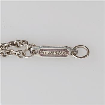 Tiffany&Co Sterling Silver Figure Eight Bracelet With Double Chain