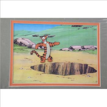 Tigger, Original Hand Painted Production Cel From A Walt Disney Cartoon