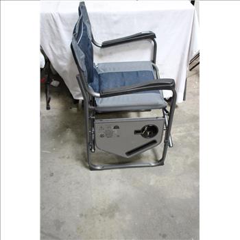 Timber Ridge Camping Chair With Side Table, Navy Blue