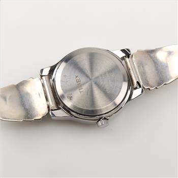 Timex Stainless Steel Watch With Sterling Silver Tips