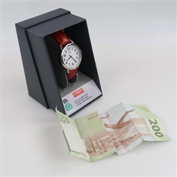 Timex Watch & MX Pesos, 2 Pieces