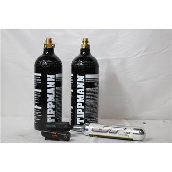 Tippmann 20 Oz CO2 Tanks, JT CO2 Cylinder With Streamlight Gun Light, 4 Pieces