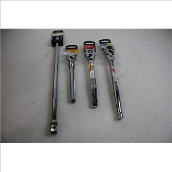 Titan, Kobalt, Craftsman, GearWrench, And More Extension Bar And Ratchets, 9 Pieces