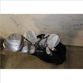 TiTech Bag With Golf Clubs, 10 Pieces