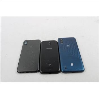 T-Mobile, BLU Cell Phone Lot, 3 Pieces, Sold For Parts