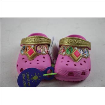 Toddler Girls Classic Disney Princess Light Up Crocs - Size C9