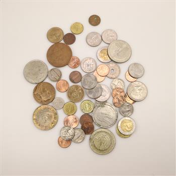Tokens, US And Foreign Currency, 42+ Pieces