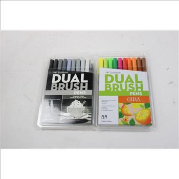 Tombow Dual Brush Pens, Assorted Colors 10 Pieces