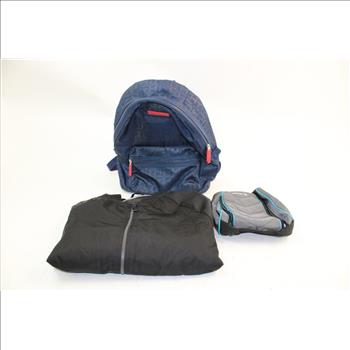 Tommy Hilfiger Backpack, Columbia Lunch Cooler Bag, & No Boundaries Men's Jacket; 3 Pieces