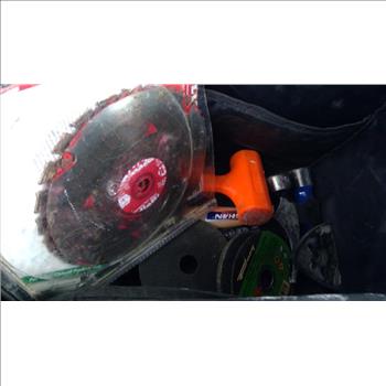 Tool Bag With Multi Toool Blade Set, Cutting Wheel And More