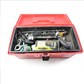 Tool Box With Assorted Tools, 10+ Pieces