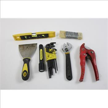 Tool Box With Assorted Tools, 10+ Pieces