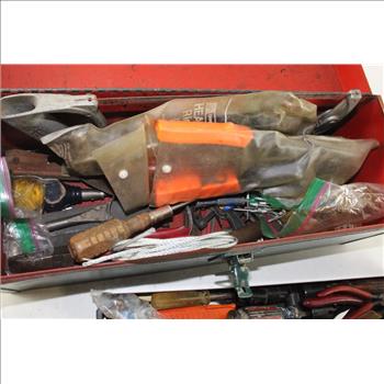 Toolbox With Assorted Hand Tools, 30+ Pieces