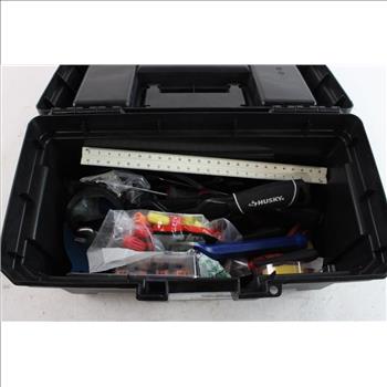 Toolbox With Levels, Wrenches, And More, 15+ Pieces