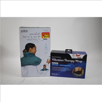 Toothbrush, Neck Heating Pad, Vibration Therapy Wrap, Head Shaver, 4 Pieces