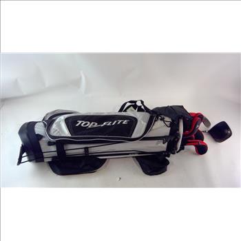 Top Flite Bag With Clubs, 11 Pieces