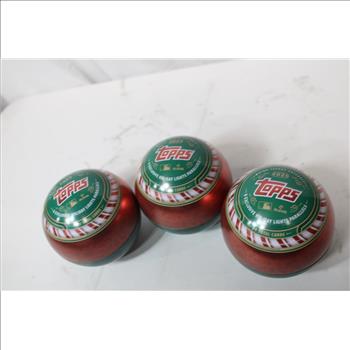 Topps 2025 Holiday Baseball Trading Cards Collectors Tin 3 Pieces