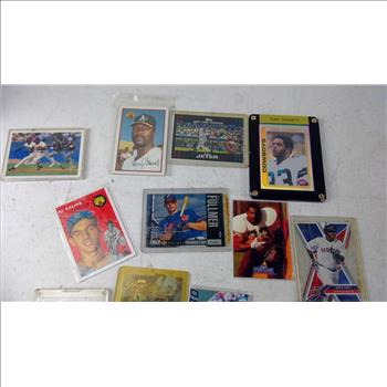 Topps, Upper Deck, And More NFL And MLB Trading Card Lot, 20+ Pieces