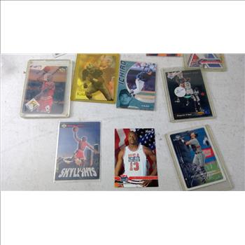 Topps, Upper Deck, And More NFL And MLB Trading Card Lot, 20+ Pieces