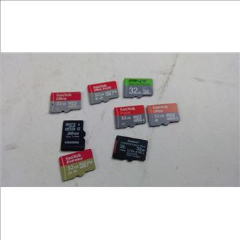 Toshiba And More MicroSDHC Card Bulk Lot, 8 Pieces