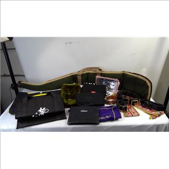 Tote Bag, Rifle Bag, Laptop Bag, Zipper Pouches, Belts, And More, 15 Pieces