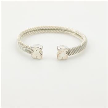 Tous Sterling Silver Teddy Bear Cuff Bracelet