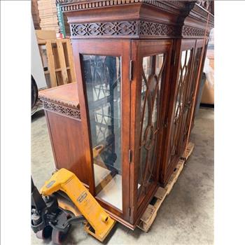 Traditonal Lighted China Cabinet, 2 Piece