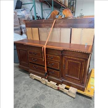 Traditonal Lighted China Cabinet, 2 Piece