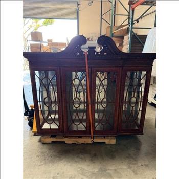 Traditonal Lighted China Cabinet, 2 Piece