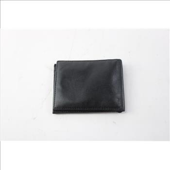 True Religion RFID Protected Leather Bifold Wallet, Black