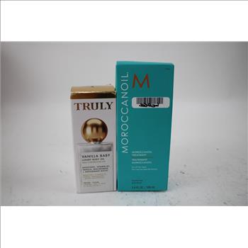 Truly Vanilla Baby Luxury Body Oil & Moroccan Oil Hair Treatment 2 Pieces