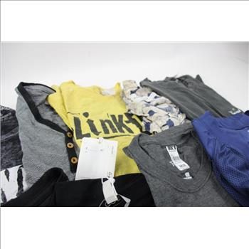 T-Shirts, Button-Up, Sports Jersey And More Large Shirts Bulk Lot, 9 Pieces