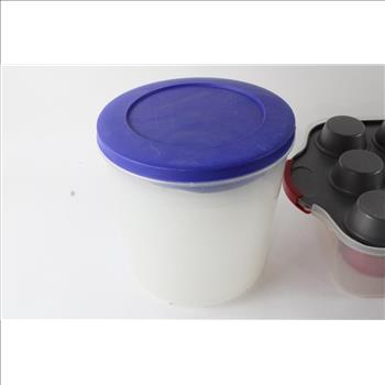 Tupperware Tubs With Lids, Cupcake Tray And More, 4+ Pieces